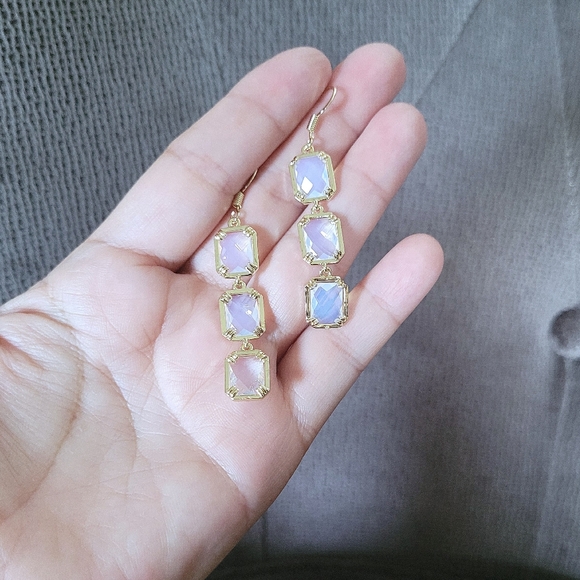 La Meno Rectangle Trio3️⃣ Drop Earrings - Picture 8 of 16